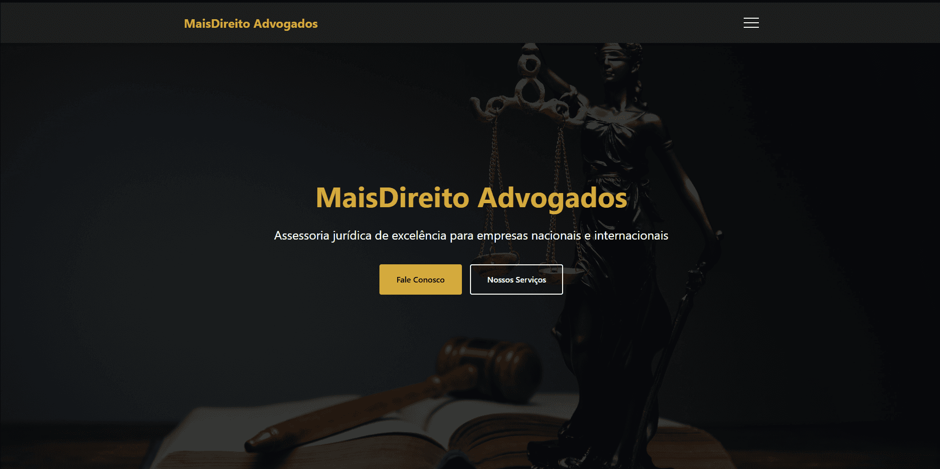 Screenshot do projeto MaisDireito Advogados